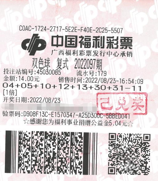 广西两位同期双色球中奖者在兑奖处偶遇，分享中奖心得