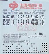 辽宁沈阳一购彩者8+1复式中得双色球二等奖30万余元