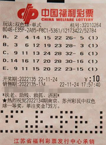 齐心迎厚礼 江苏南京三彩民分享双色球游戏696万多元