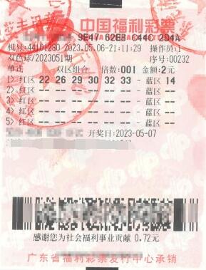 广东东莞幸运女士机选击中双色球1000万