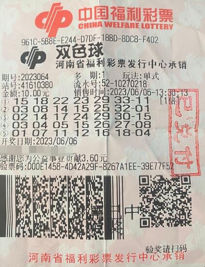时隔20天，河南漯河“淡定哥”喜领双色球589万元