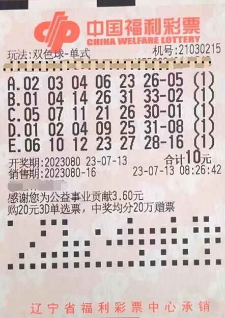 702万元！辽宁鞍山彩友喜中双色球大奖