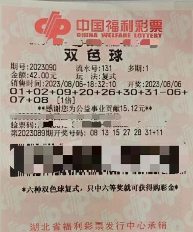 湖北武汉双色球977万元中奖彩民，机选复式多年圆梦
