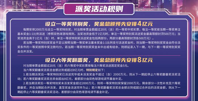 派奖活动的规则 派奖活动的规则