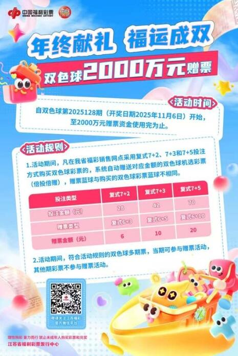 “年终献礼,福运成双”2000万元赠票活动 “年终献礼,福运成双”2000万元赠票活动