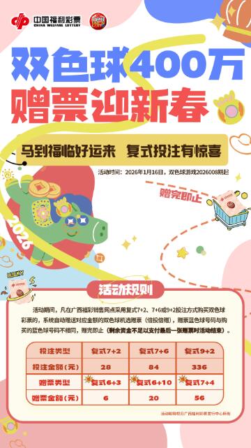 双色球400万赠票活动 双色球400万赠票活动