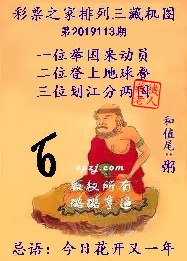 排列三第2019113期藏机图谜：今日花开又一年