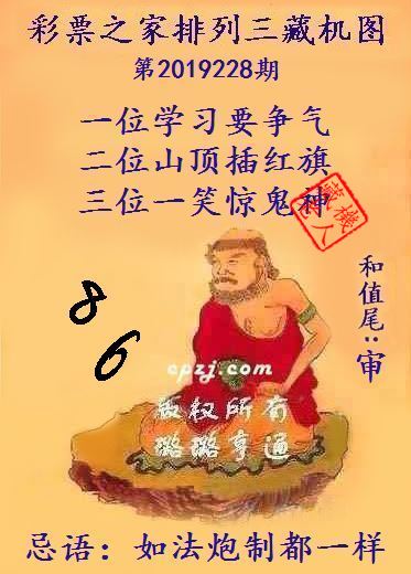 排列三第2019228期藏机图谜：如法炮制都一样
