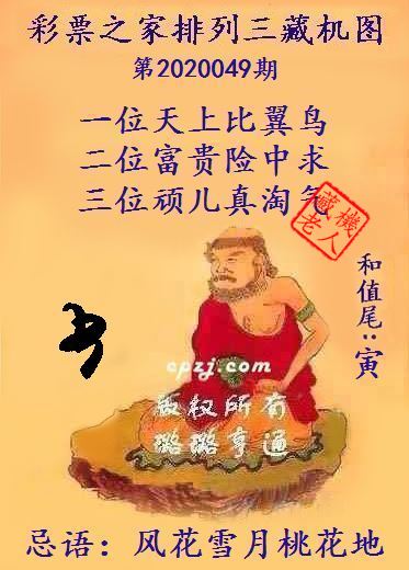 排列三第2020049期藏机图谜：风花雪月桃花地