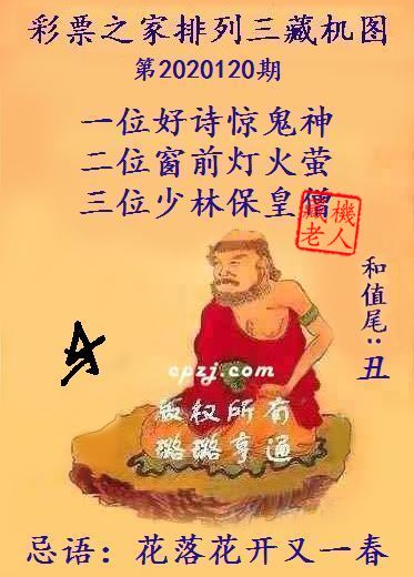 排列三第2020120期藏机图谜：花落花开又一春