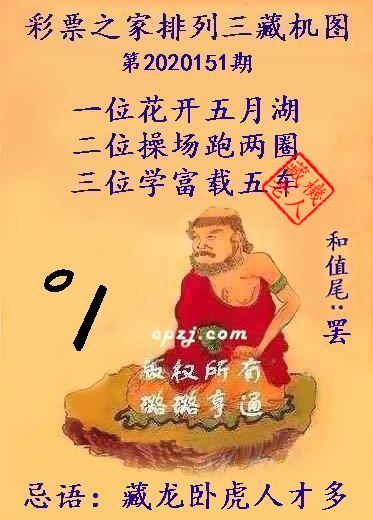 排列三第2020151期藏机图谜：藏龙卧虎人才多