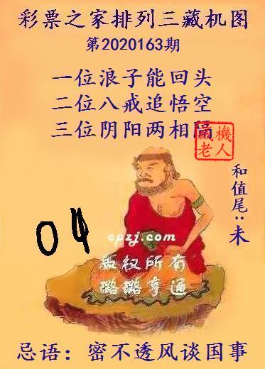 排列三第2020163期藏机图谜：密不透风谈国事