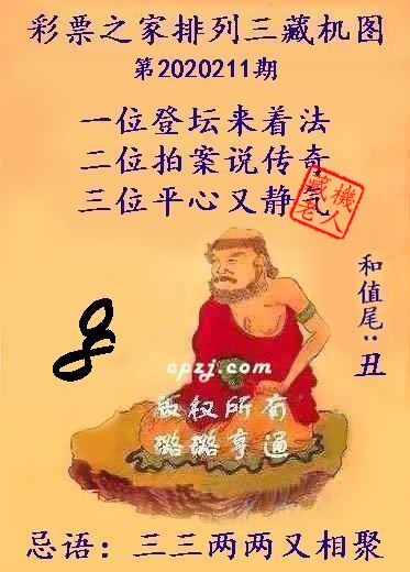 排列三第2020211期藏机图谜：三三两两又相聚