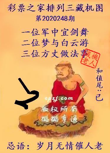 排列三第2020248期藏机图谜：岁月无情催人老