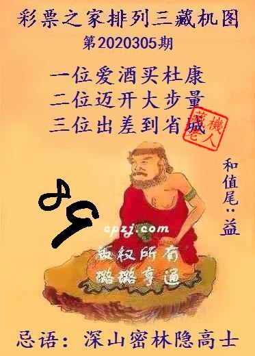 排列三第2020305期藏机图谜：深山密林隐高士