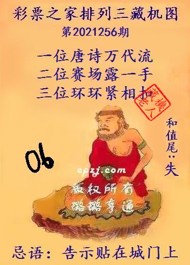 排列三藏机图第2021256期
