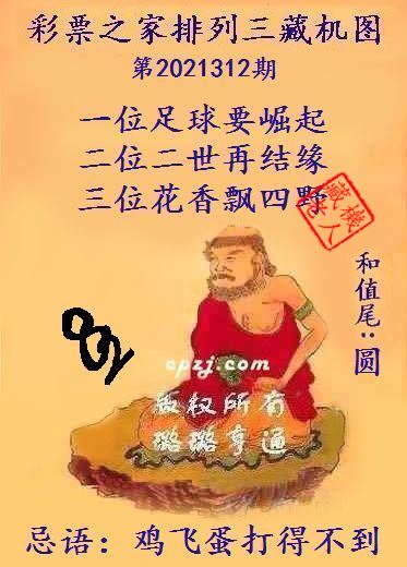 排列三藏机图第2021312期