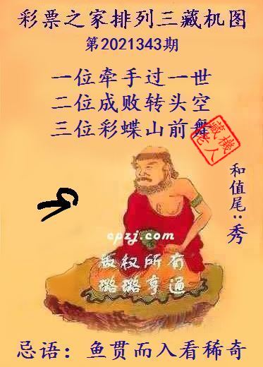 排列三藏机图第2021343期