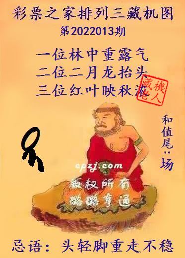 排列三藏机图第2022013期