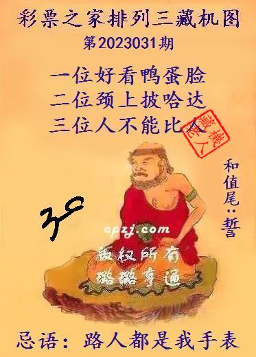 排列三第2023031期藏机图谜：路人都是我手表