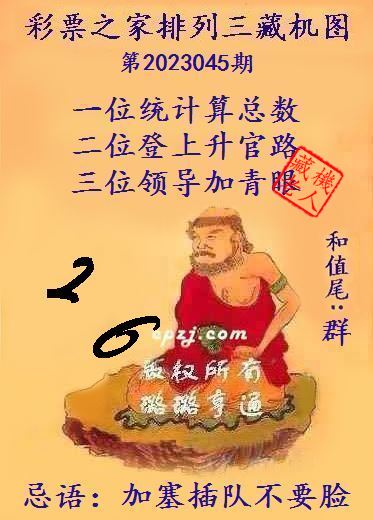 排列三第2023045期藏机图谜：加塞插队不要脸
