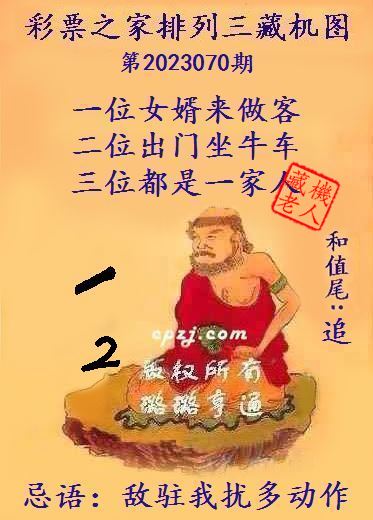 排列三第2023070期藏机图谜：敌驻我扰多动作