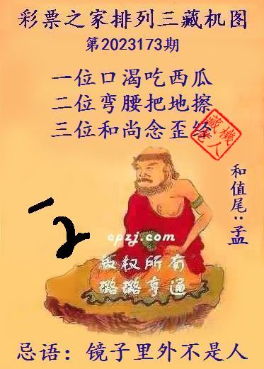 排列三第2023173期藏机图谜：镜子里外不是人