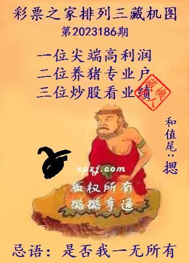 排列三第2023186期藏机图谜：是否我一无所有