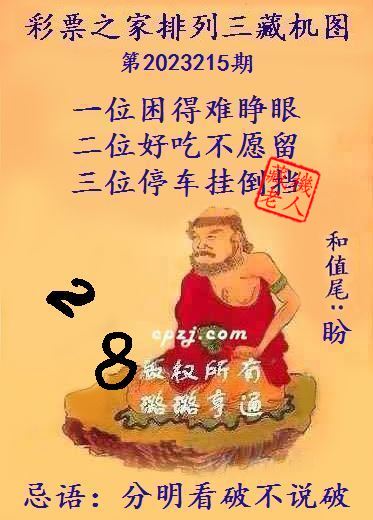 排列三第2023215期藏机图谜：分明看破不说破