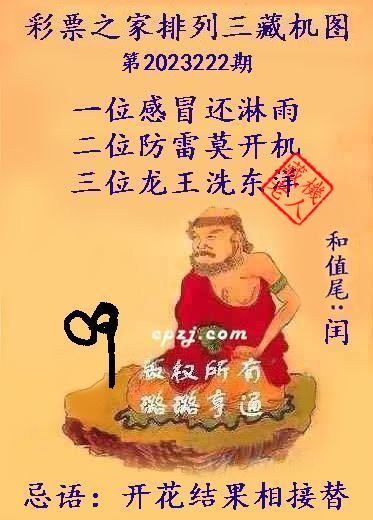 排列三第2023222期藏机图谜：开花结果相接替