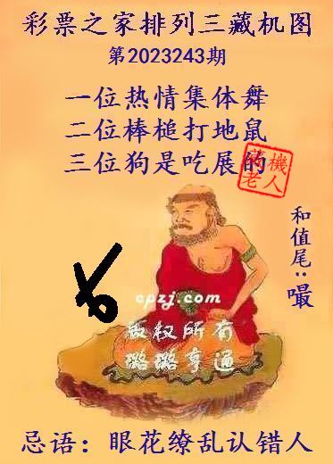 排列三第2023243期藏机图谜：眼花缭乱认错人