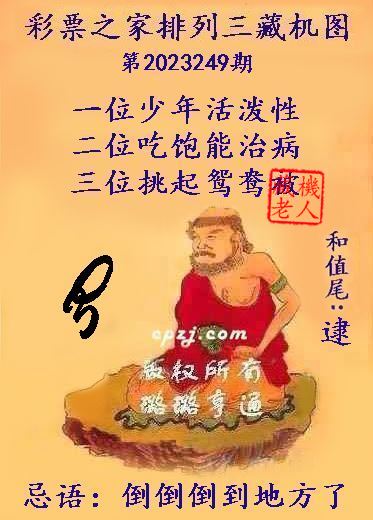 排列三第2023250期藏机图谜：倒倒倒到地方了