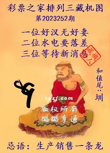 排列三第2023252期藏机图谜：生产销售一条龙