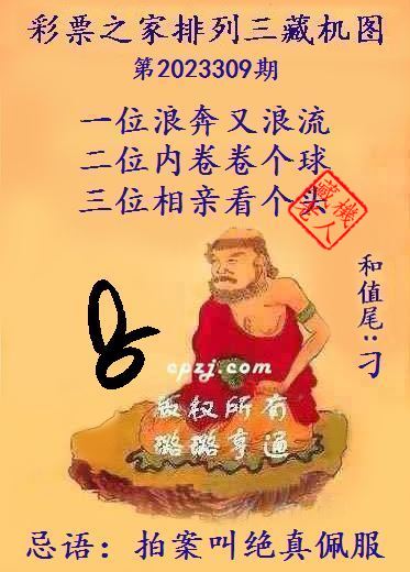 排列三第2023309期藏机图谜：拍案叫绝真佩服
