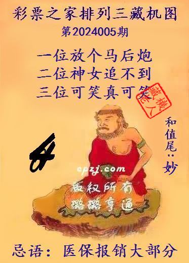 排列三第2024005期藏机图谜：医保报销大部分