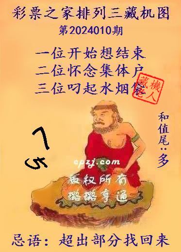 排列三藏机图第2024010期