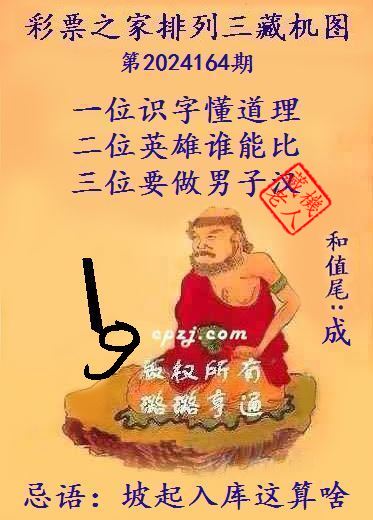 排列三第2024164期藏机图谜：坡起入库这算啥