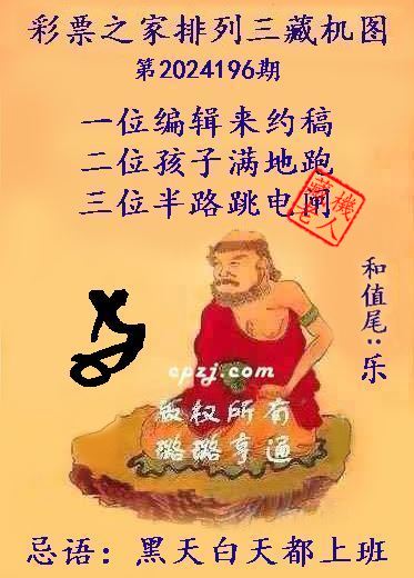 排列三第2024196期藏机图谜：黑天白天都上班