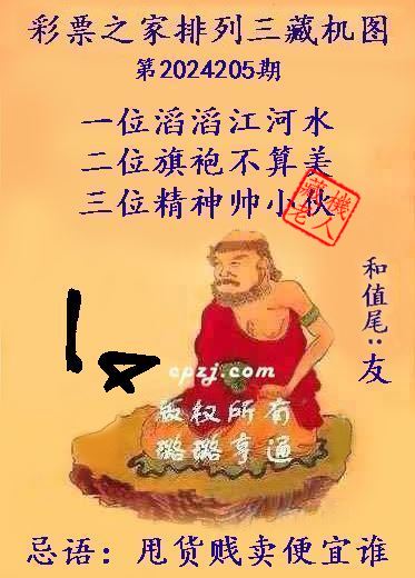 排列三第2024205期藏机图谜：甩货贱卖便宜谁