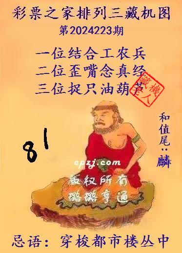 排列三第2024223期藏机图谜：穿梭都市楼丛中