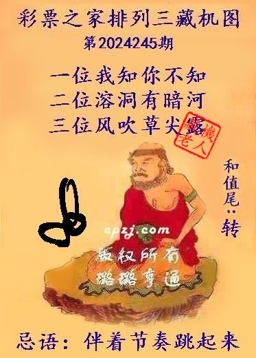 排列三第2024245期藏机图谜：伴着节奏跳起来
