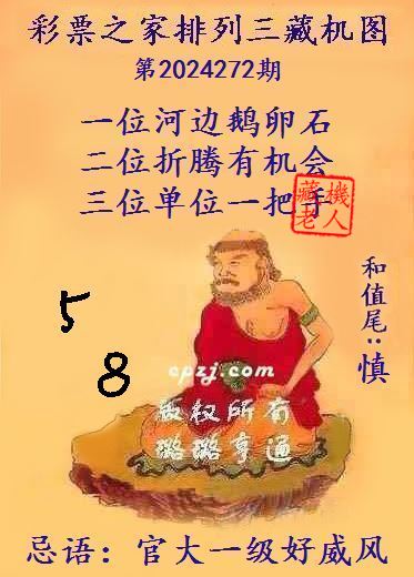排列三第2024272期藏机图谜：官大一级好威风