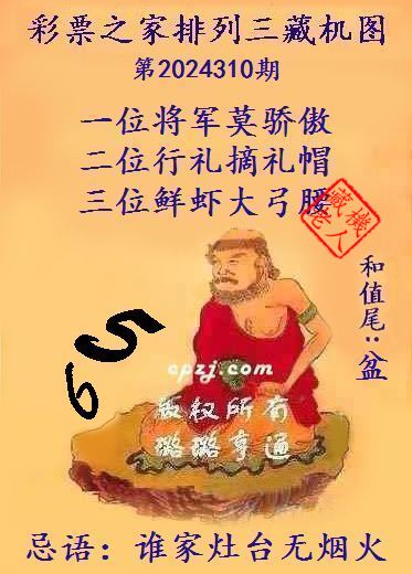 排列三第2024310期藏机图谜：谁家灶台无烟火