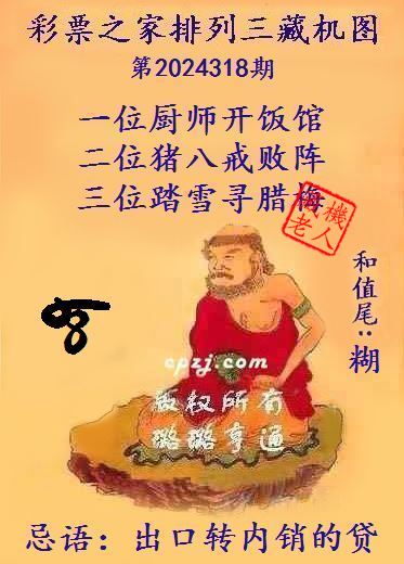 排列三第2024318期藏机图谜：出口转内销的贷