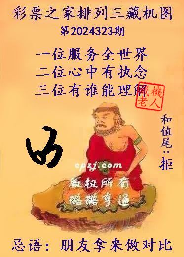 排列三第2024323期藏机图谜：朋友拿来做对比