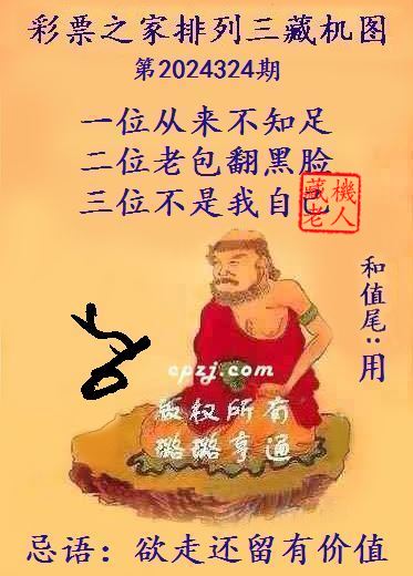 排列三第2024324期藏机图谜：欲走还留有价值