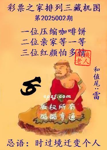 排列三第2025002期藏机图谜：时过境迁变个人