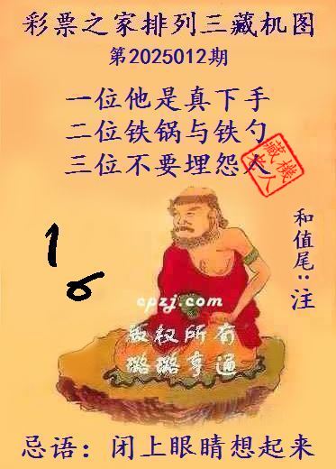 排列三第2025012期藏机图谜：闭上眼睛想起来