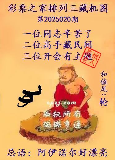 排列三第2025020期藏机图谜：阿伊诺尔好漂亮
