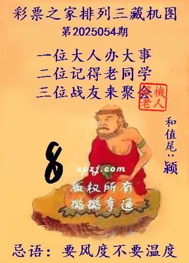 排列三第2025054期藏机图谜：要风度不要温度